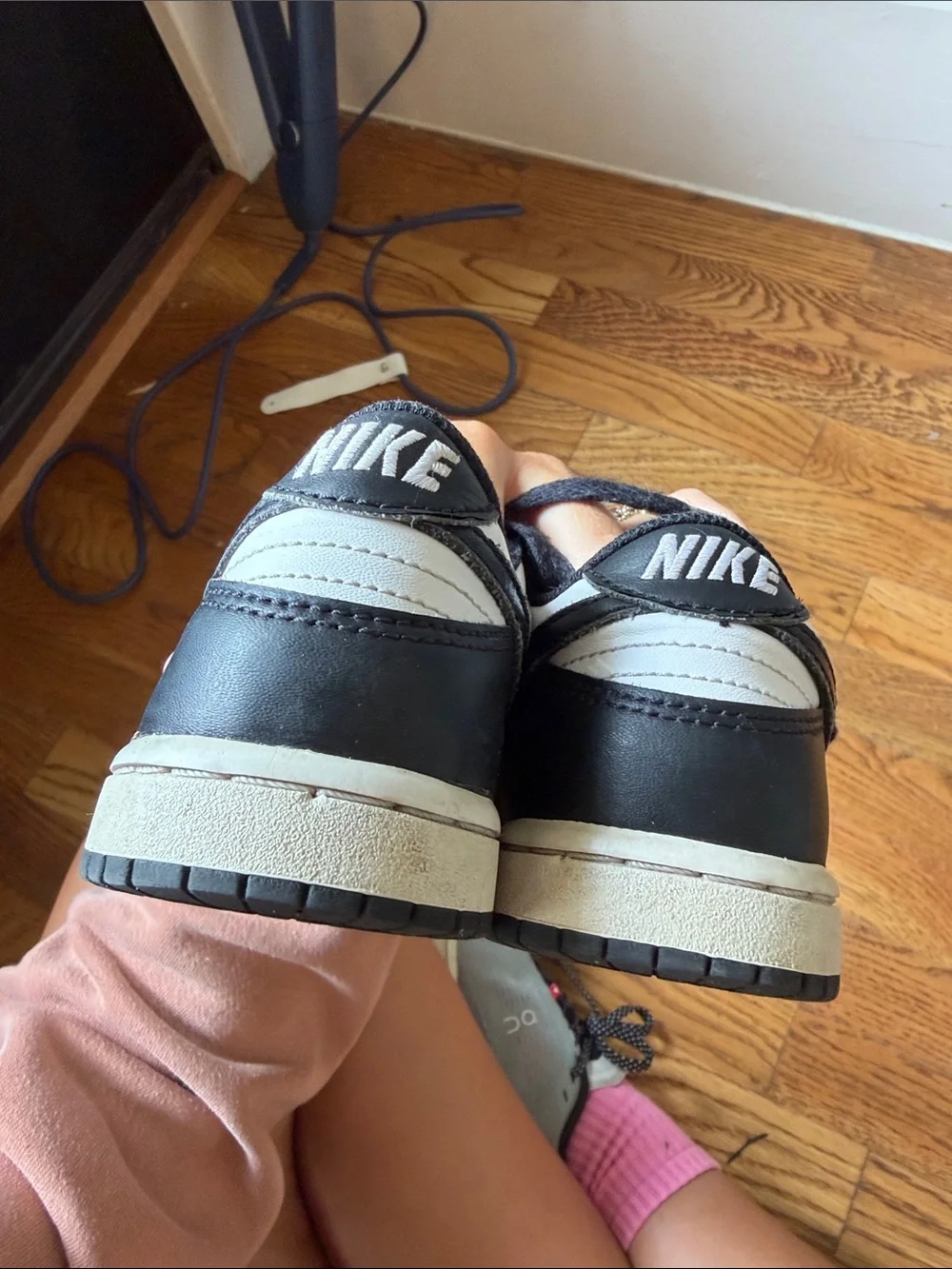 Nike Black and White Kids Low-Top Sneakers